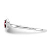 Lex & Lu 14k White Gold Garnet Birthstone Heart Ring - 4 - Lex & Lu