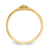 Lex & Lu 14k Yellow Gold Peridot Birthstone Heart Ring - 2 - Lex & Lu