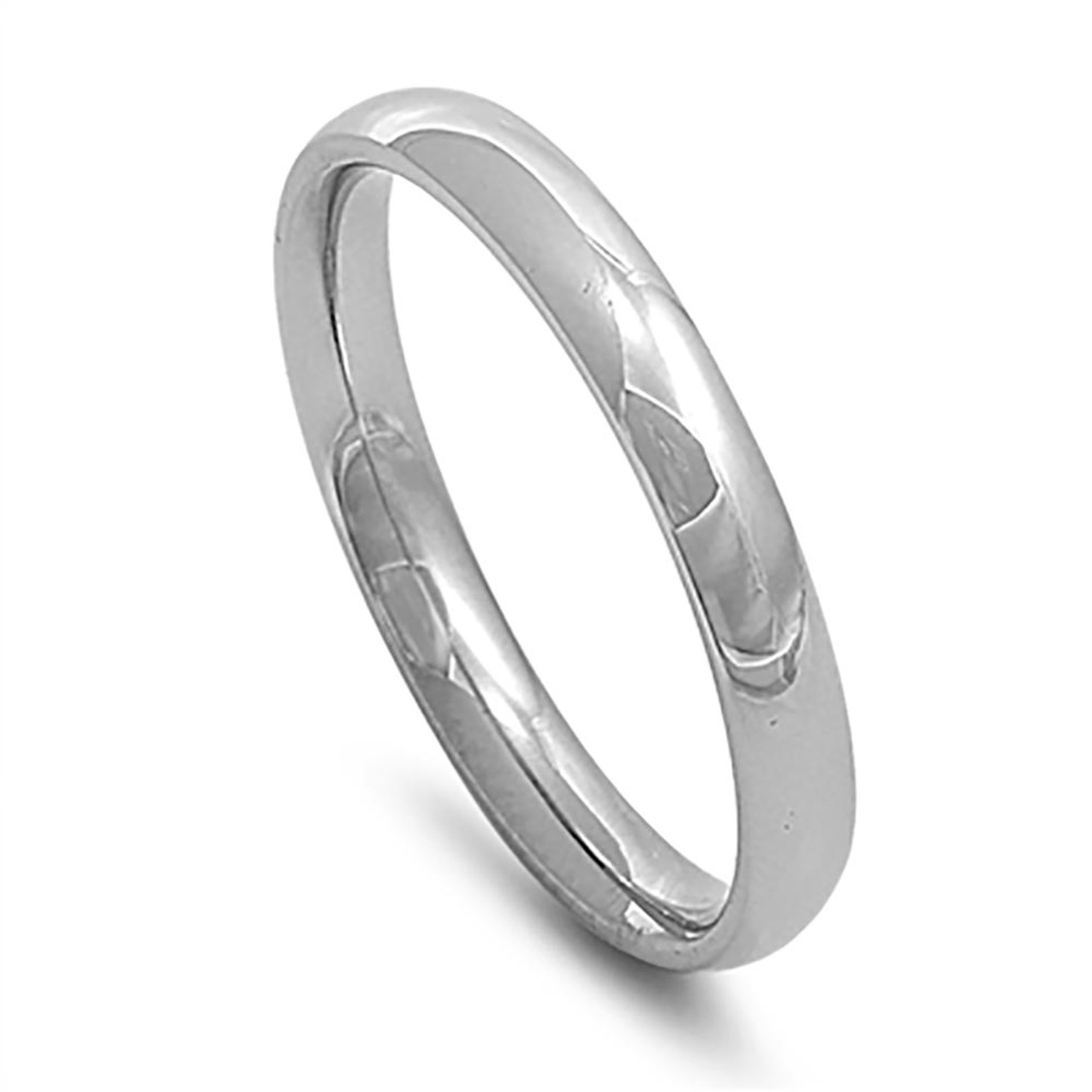 Lex Lu 3mm High Polish Stainless Steel Comfort Fit Wedding Band