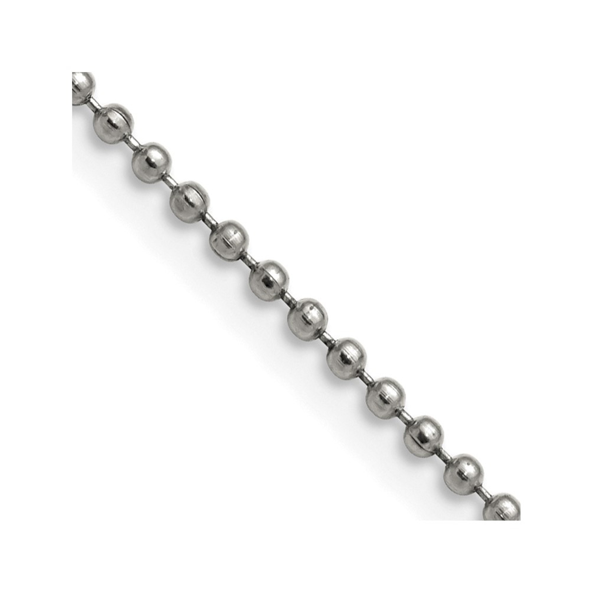 Lex & Lu Chisel Stainless Steel 2.0mm Ball Chain Necklace