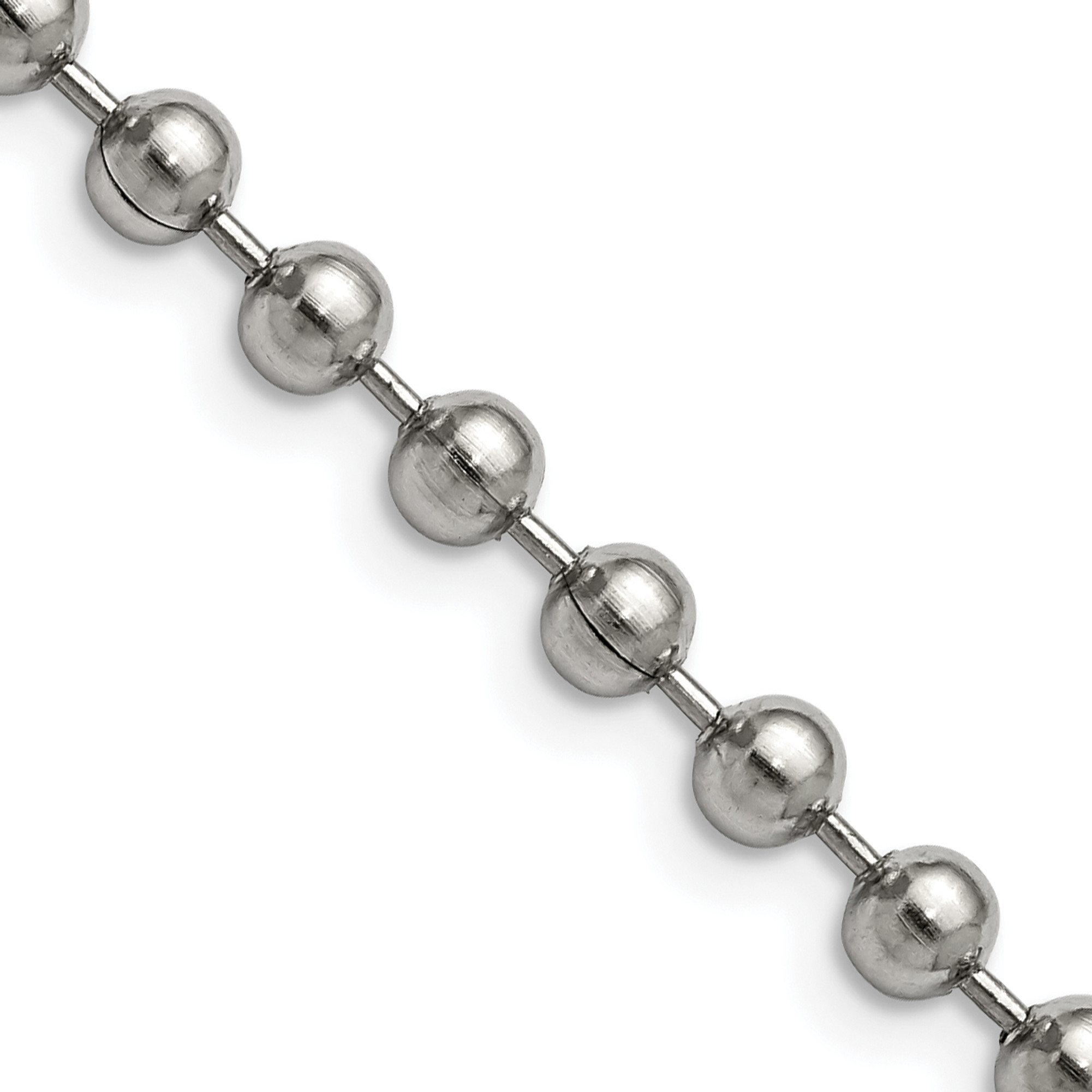 Lex & Lu Chisel Stainless Steel 2.0mm Ball Chain Necklace