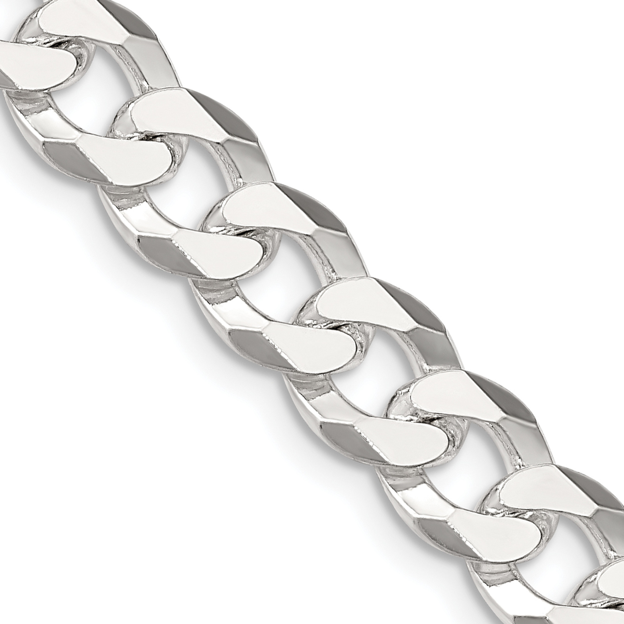 Men's Solid Curb Chain Necklace Stainless Steel 8mm 22
