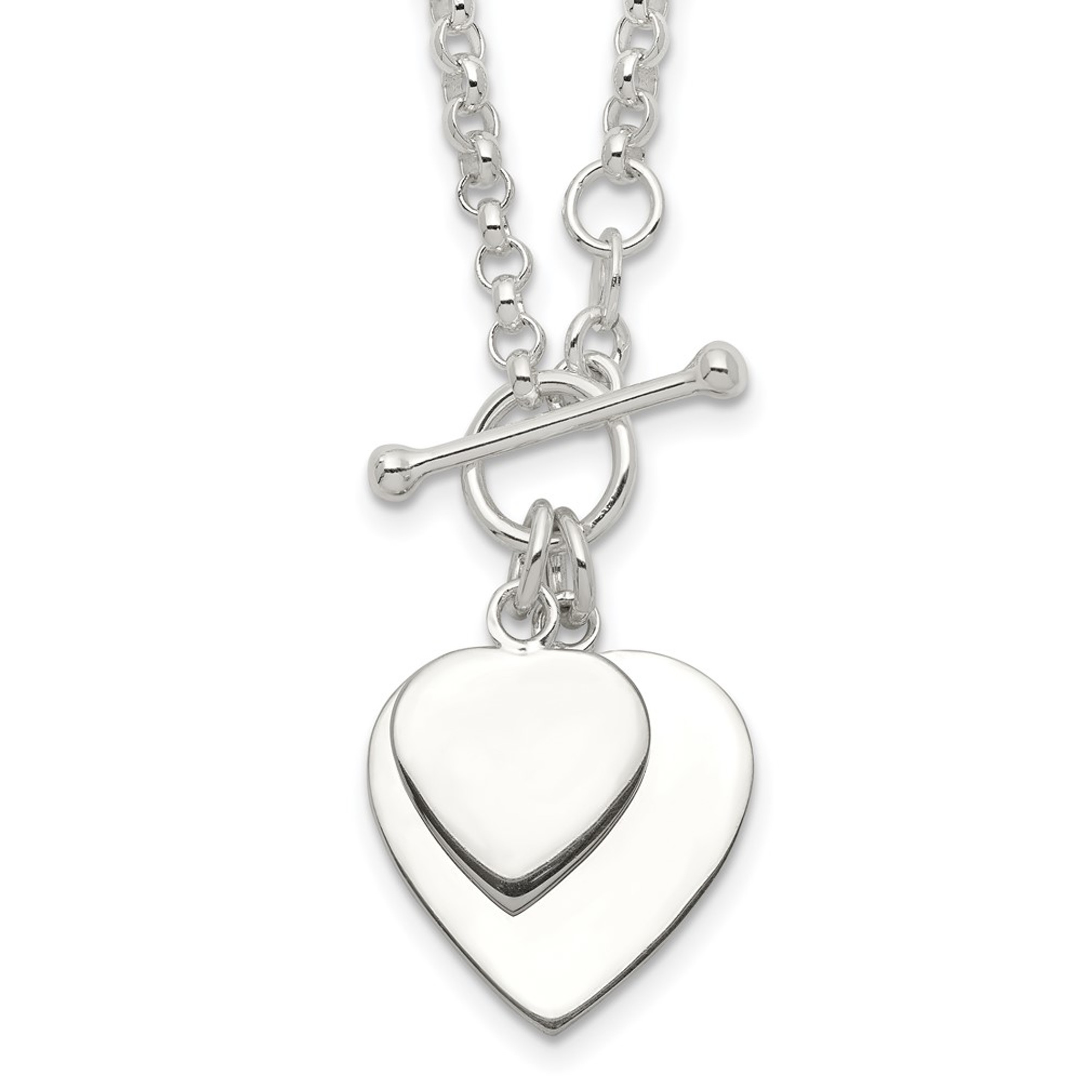 Puffy Heart Toggle Necklace (silver or gold) – Erin McDermott Jewelry