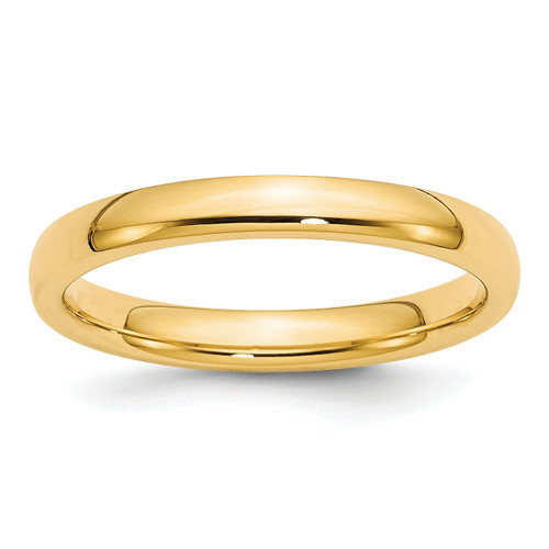 Lex & Lu 14k Yellow Gold 3mm Comfort-Fit Band Ring - Lex & Lu