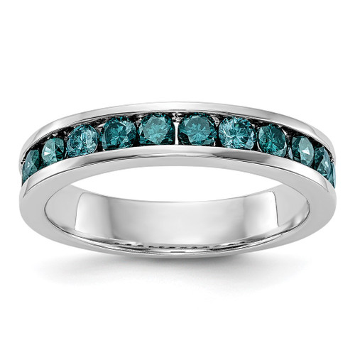 Lex & Lu 14k Blue Diamond Band Ring LAL101062 - Lex & Lu