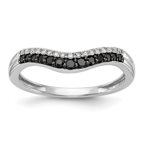 Lex & Lu 14k Black & White Diamond Band Ring LAL101124 - Lex & Lu