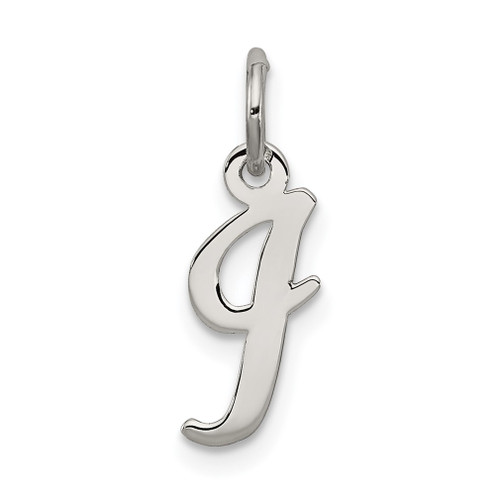 Lex & Lu Sterling Silver Small Script Initial I Charm - Lex & Lu