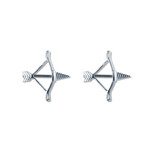 Lex & Lu Pair of Steel Barbell w/Nipple Shields Rings, 14 Gauge-110-Lex & Lu