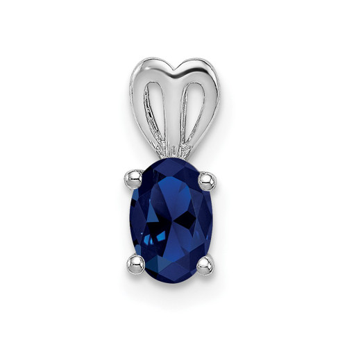 Lex & Lu Sterling Silver Created Sapphire Pendant LAL103564 - Lex & Lu