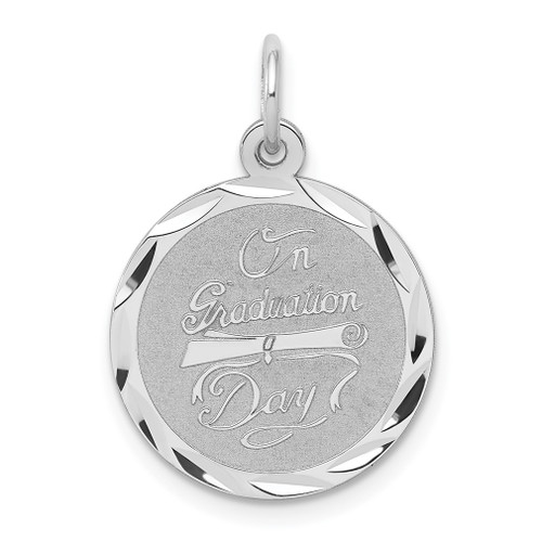 Lex & Lu Sterling Silver On Graduation Day Disc Charm LAL103798 - Lex & Lu