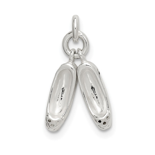 Lex & Lu Sterling Silver Ballet Slippers Charm LAL104155 - Lex & Lu