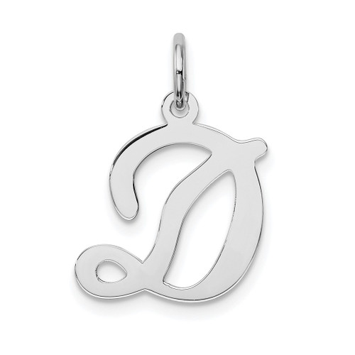 Lex & Lu Sterling Silver Stamped Initial D Charm - Lex & Lu