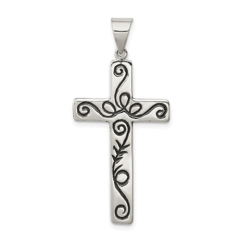 Lex & Lu Sterling Silver Latin Cross Pendant LAL104686 - Lex & Lu