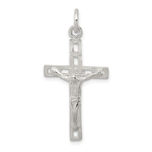 Lex & Lu Sterling Silver Crucifix Pendant LAL105148 - Lex & Lu