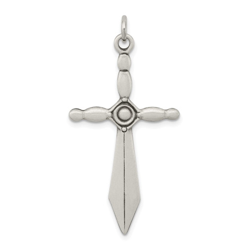 Lex & Lu Sterling Silver Sword Cross Pendant - Lex & Lu