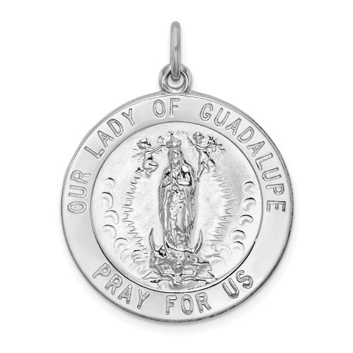 Lex & Lu Sterling Silver Our Lady of Guadalupe Medal LAL105302 - Lex & Lu