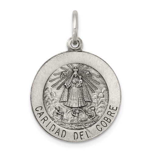 Lex & Lu Sterling Silver Caridad del Cobre Medal - Lex & Lu