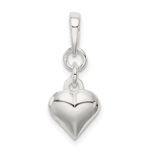 Lex & Lu Sterling Silver Puffed Heart Pendant LAL105593 - Lex & Lu