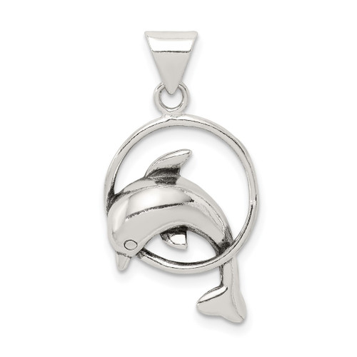 Lex & Lu Sterling Silver Dolphin Charm LAL105643 - Lex & Lu