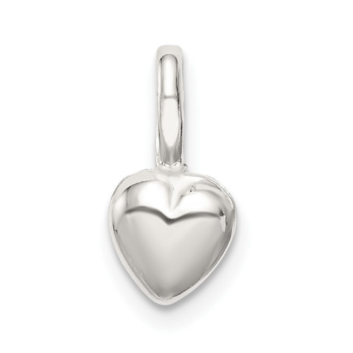 Lex & Lu Sterling Silver Puffed Heart Charm LAL105997 - Lex & Lu