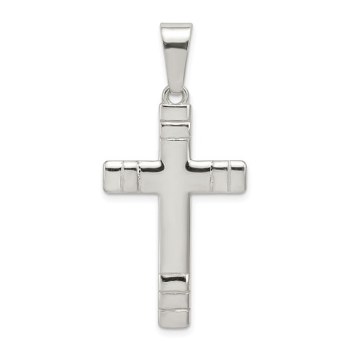 Lex & Lu Sterling Silver Polished Cross Pendant LAL106187 - Lex & Lu