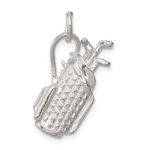Lex & Lu Sterling Silver Golf Bag Charm LAL106316 - Lex & Lu