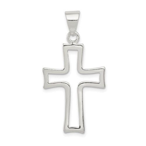 Lex & Lu Sterling Silver Cross Charm LAL106596 - Lex & Lu