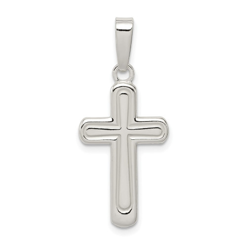 Lex & Lu Sterling Silver Polished Cross Pendant LAL106660 - Lex & Lu