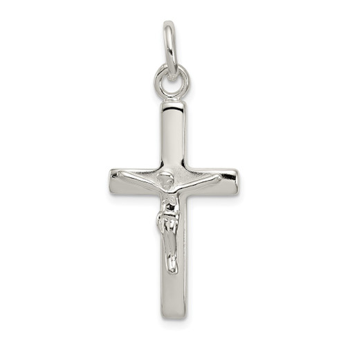 Lex & Lu Sterling Silver Polished Crucifix Cross Pendant LAL106735 - Lex & Lu