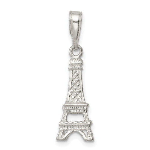 Lex & Lu Sterling Silver Polished Eiffel Tower Charm - Lex & Lu