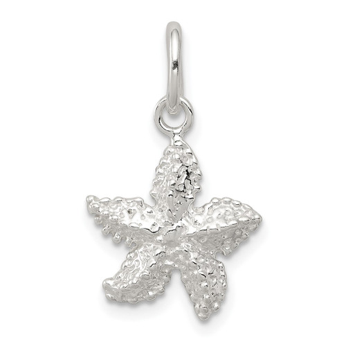 Lex & Lu Sterling Silver Polished Starfish Charm LAL106995 - Lex & Lu