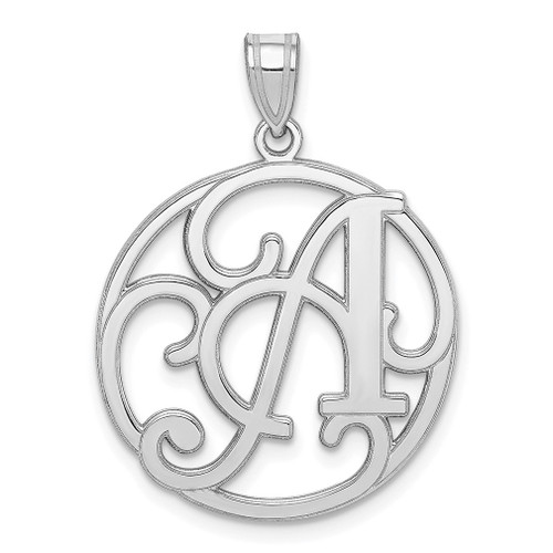 Lex & Lu Sterling Silver Fancy Script Initial A Charm - Lex & Lu