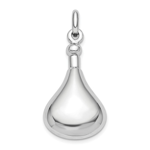 Lex & Lu Sterling Silver Rhod-plat Screw Top Ash Holder Pendant LAL107373 - Lex & Lu