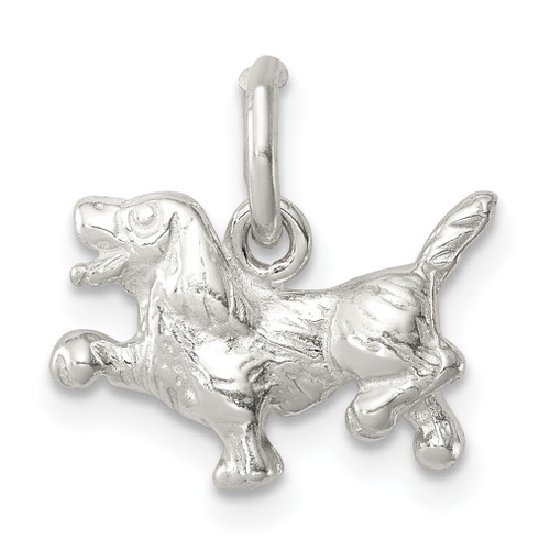 Lex & Lu Sterling Silver Dog Charm LAL107469 - Lex & Lu