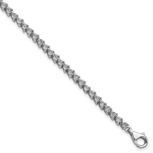 Lex & Lu Sterling Silver Diamond Tennis Bracelet LAL108703 - Lex & Lu