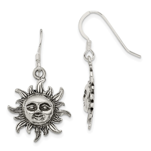 Lex & Lu Sterling Silver Sun Earrings - Lex & Lu