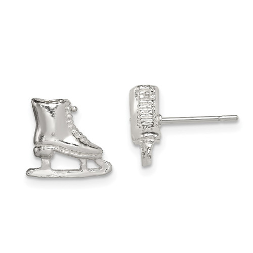 Lex & Lu Sterling Silver Ice Skate Mini Earrings - Lex & Lu