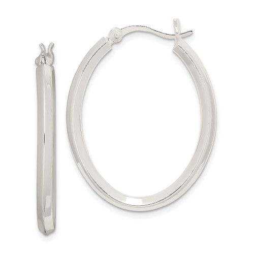 Lex & Lu Sterling Silver Hoop Earrings LAL110933 - Lex & Lu