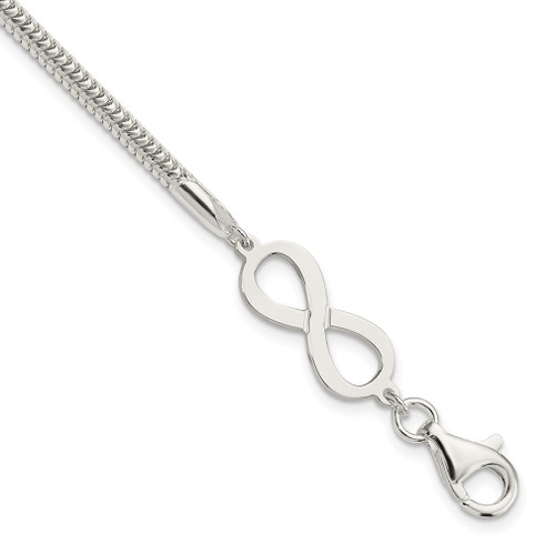 Lex & Lu Sterling Silver Infinity Symbol Bracelet 7.5'' - Lex & Lu