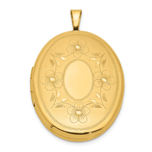 Lex & Lu 1/20 Gold Filled 26mm Oval Locket - Lex & Lu