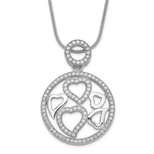 Lex & Lu Sterling Silver & CZ Brilliant Embers Heart Lex & Lu Sterling Silver & CZ Brilliant Embers Heart