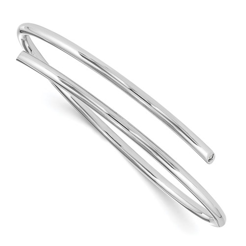 Lex & Lu Sterling Silver White Ice Diamond Bangle - Lex & Lu