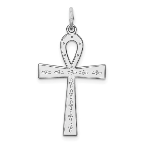 Lex & Lu Sterling Silver Laser Designed Cross Pendant LAL117536 - Lex & Lu