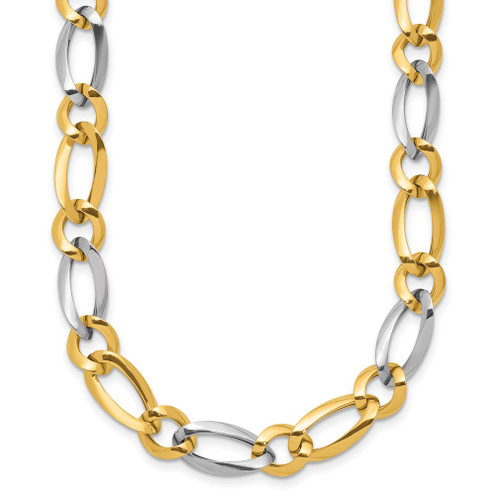 Lex & Lu 14k Two-tone Gold Polished Necklace 17.5'' - Lex & Lu