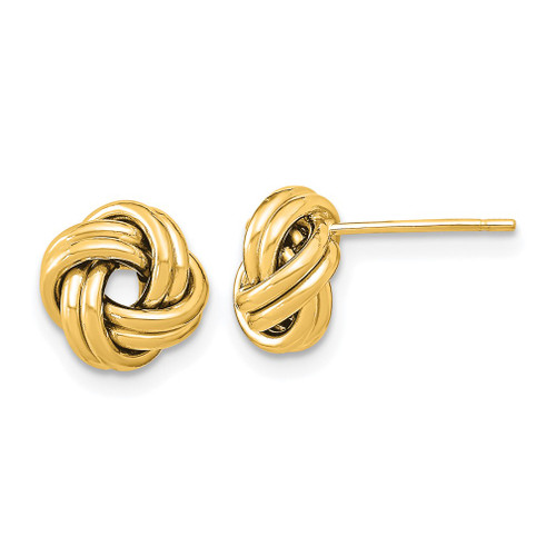 Lex & Lu 14k Yellow Gold Polished Double Love Knot Post Earrings - Lex & Lu