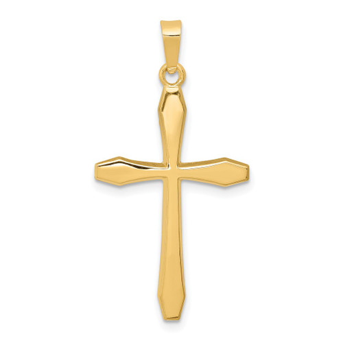 Lex & Lu 14k Yellow Gold Polished Cross Pendant LAL120201 - Lex & Lu