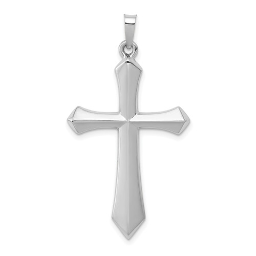 Lex & Lu 14k White Gold Polished Cross Pendant LAL120246 - Lex & Lu