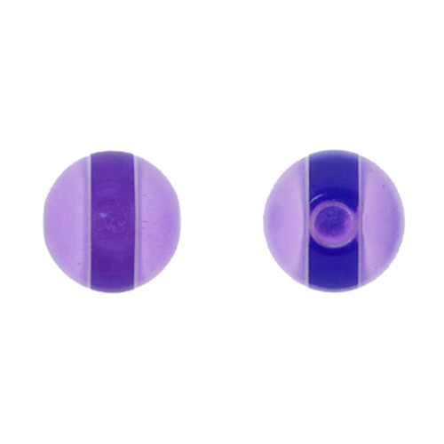 Lex & Lu Pair of Acrylic UV Sensitive Layered Threaded Replacement Balls 16&14-Lex & Lu