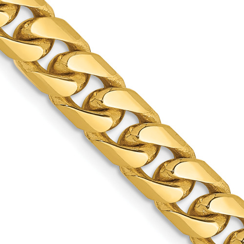 Lex & Lu 14k Yellow Gold 6.25mm Domed Curb Chain Bracelet or Necklace - Lex & Lu