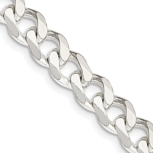 Lex & Lu Sterling Silver 7.5mm Curb Chain Bracelet or Necklace - Lex & Lu